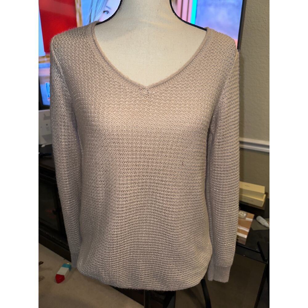 ⭐️ Women’s Maurice’s Lt Pink Sweater W/ Lace Panel Size Small  Coquette Feminine